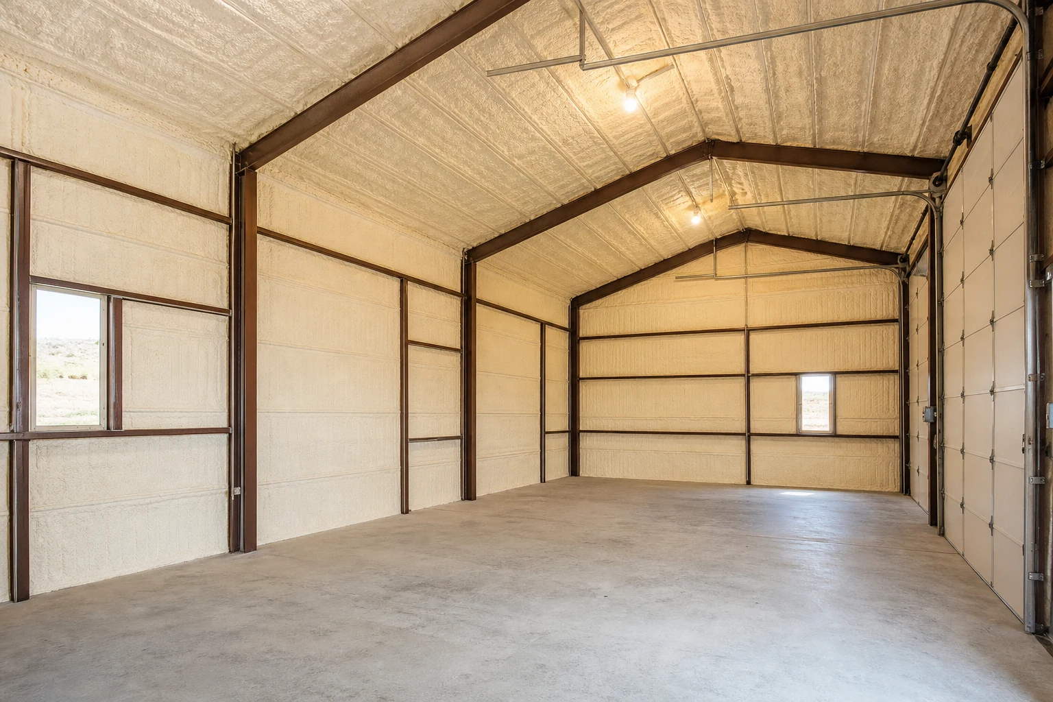 Garage and shop spray foam project photo
